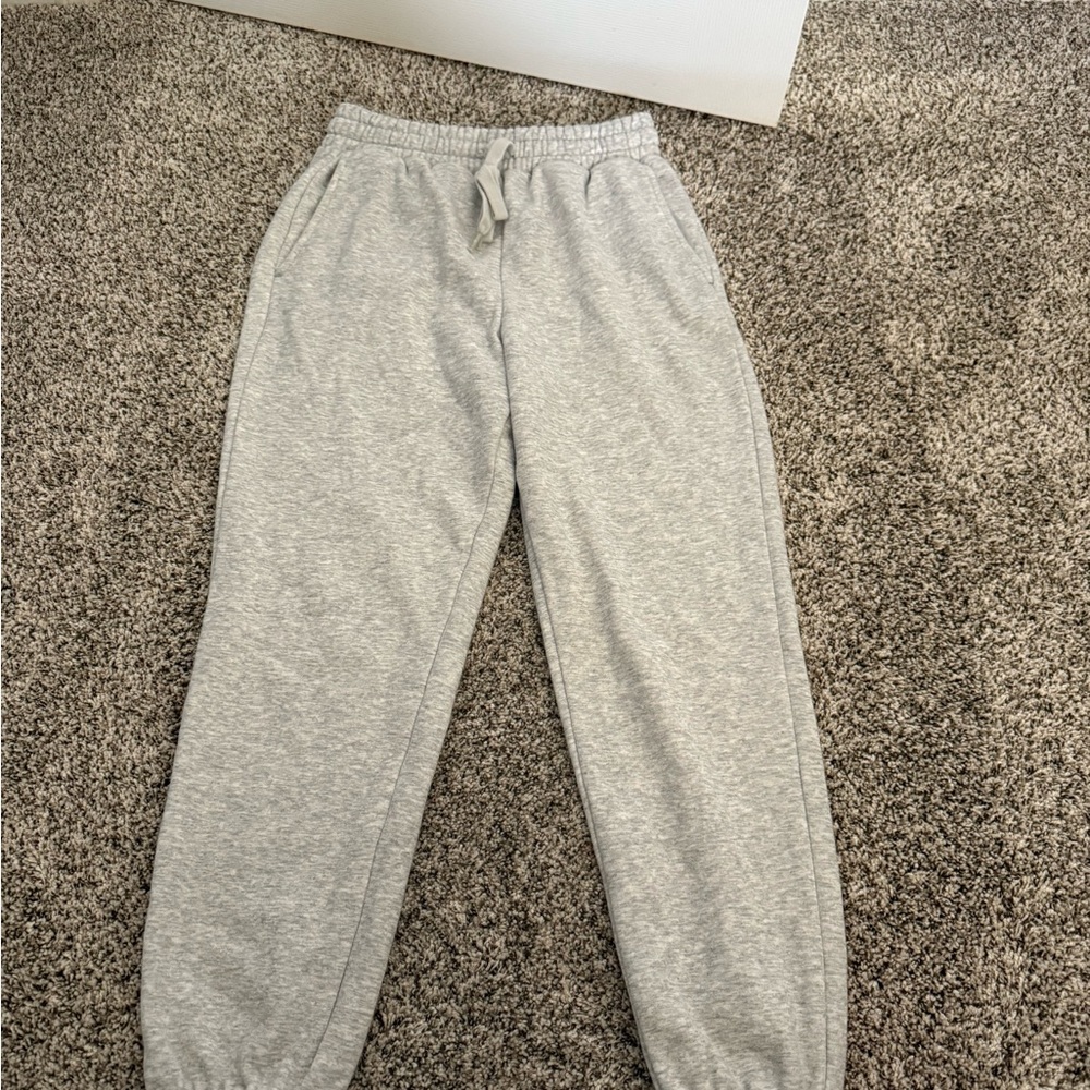 Fabletics Gray Sweatpants Soft Cotton-Blend Joggers